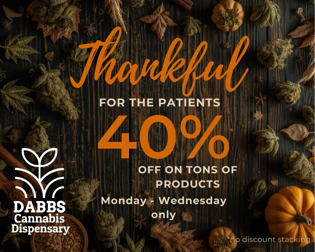 Thankful for the patients - 40 percent off sale